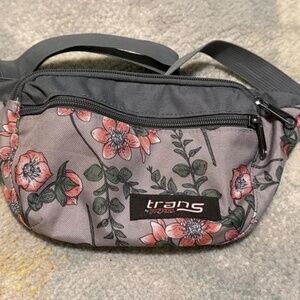 Trans by JanSport Floral Fanny Pack Waist Bag – Pink & Gray